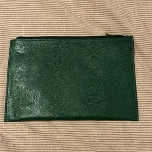 Gorgeous forest green cosmetic bag/clutch